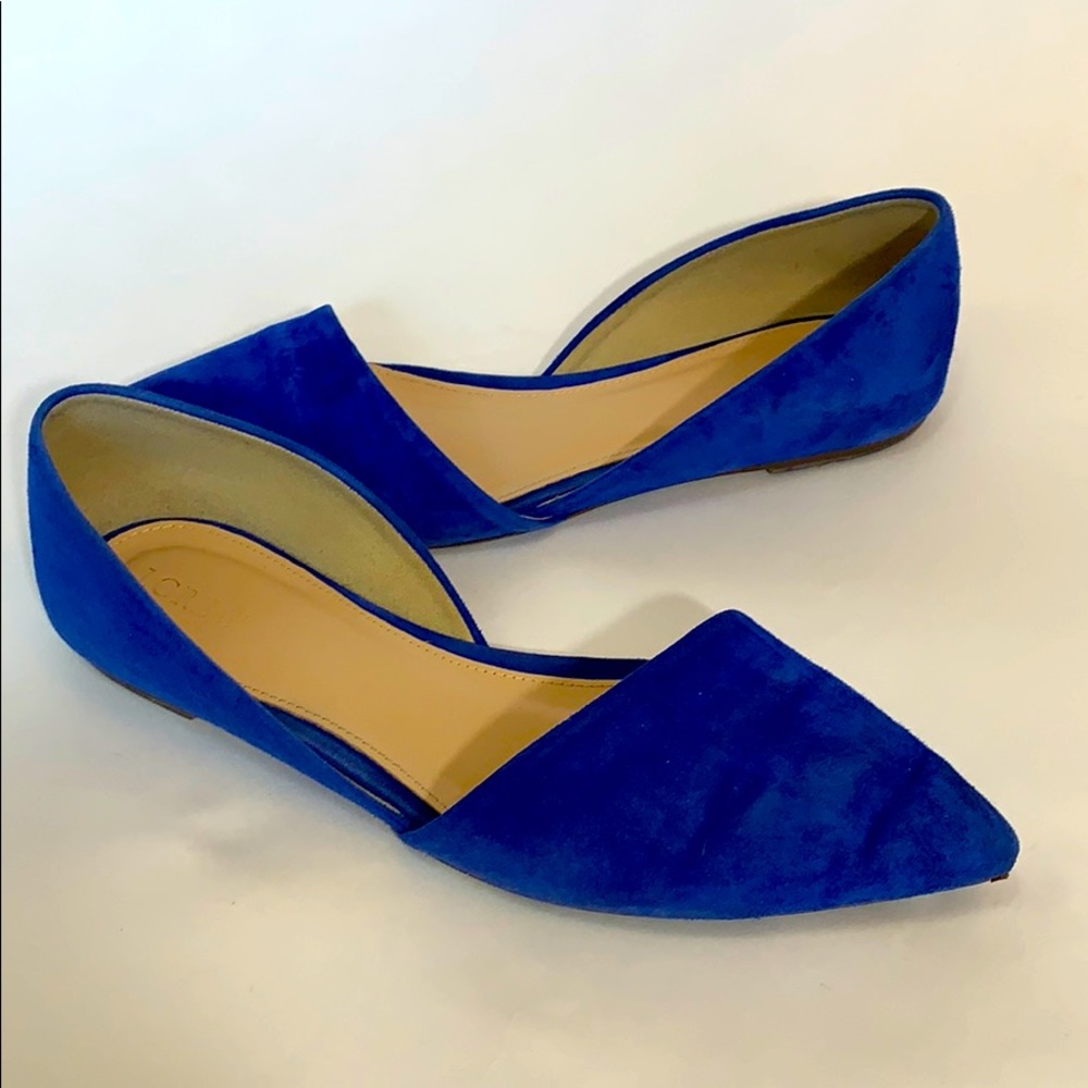 J. Crew D’Orsay Flats, bluebird, size 9